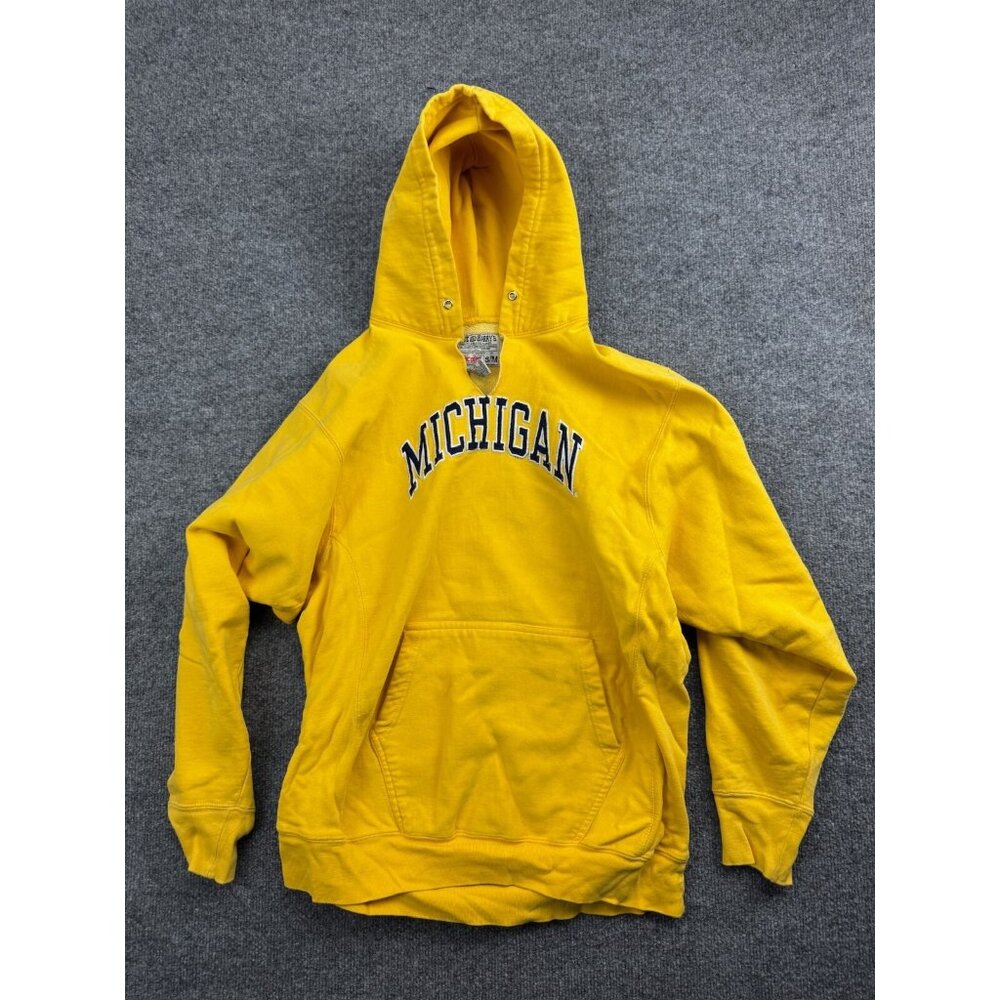 VNTG University of Michigan Wolverines Hoodie Men's S/M Yellow Steve and Barry's